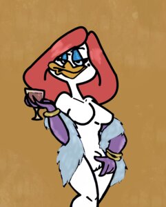 Rating: Explicit Score: 0 Tags: anthro breasts darkwingsnark disney duck ducktales feathers_galore female female_only holding_cup mostly_nude rough_sketch rule34 solo standing tagme User: bunchy7s