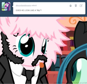 Rating: Safe Score: 0 Tags: 2013 accessory arthropod ask_blog blue_eyes changeling_(mlp) clothing duo e621 earth_pony english_text equid equine facial_hair fan_character female fluffle_puff fluffy friendship_is_magic fur green_eyes green_hair hair hasbro horn horse jules_winnfield mammal mixermike622 mustache my_little_pony necktie pink_body pink_fur pink_hair pony pulp_fiction queen_chrysalis_(mlp) royalty sideburns suit text tongue tongue_out tumblr User: bunchy7s