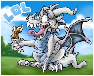 Rating: Questionable Score: 0 Tags: ambiguous_gender bone chicken_foot derp_eyes digital_media_(artwork) dinkysaurus disembodied_foot dragon duo e621 eyewear feet feral goggles humor membrane_(anatomy) membranous_wings mythological_creature mythological_scalie mythology nude scalie solo_focus tail tongue tongue_out toony vore wings User: bunchy7s