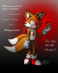 Rating: Questionable Score: 0 Tags: anthro blood bodily_fluids boots canid canine claws clothing creepypasta dipstick_tail distracting_watermark doll e621 english_text entersonic footwear fox gloves handwear male mammal markings miles_prower nefolllwynog notched_ear sega shoes solo sonic_the_hedgehog_(series) stitch_(sewing) tail tail_markings tails_doll text watermark User: bunchy7s