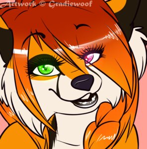 Rating: Safe Score: 0 Tags: anthro black_nose brown_hair bust_portrait canid canine canis e621 female fur gradiewoof green_eyes hair heterochromia looking_at_viewer mammal orange_body orange_fur portrait purple_eyes smile solo white_body white_fur wolf User: bunchy7s Rating: Safe Score: 0 Tags: anthro black_nose brown_hair bust_portrait canid canine canis e621 female fur gradiewoof green_eyes hair heterochromia looking_at_viewer mammal orange_body orange_fur portrait purple_eyes smile solo white_body white_fur wolf User: bunchy7s