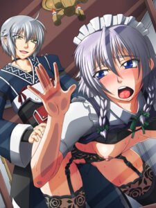Rating: Explicit Score: 0 Tags: black_thighhighs blue_eyes blush braid female from_behind garter_belt highres lace lace-trimmed_thighhighs open_mouth rinnosuke_morichika rule34 sakuya_izayoi sex short_hair silver_hair taro thighhighs touhou twin_braids User: bunchy7s