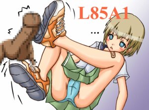 Rating: Explicit Score: 0 Tags: artist_request bandage blue_eyes blush brown_hair cameltoe censored feet female footjob l85a1_(upotte!!) pantyshot pussy rule34 school_uniform shoes short_hair spread_legs upotte!! User: bunchy7s