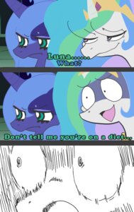 Rating: Safe Score: 0 Tags: 2011 blue_hair comic crossover crown duo e621 english_text equid equine female feral friendship_is_magic green_eyes hair hasbro headgear horn kl0ndike long_hair mammal multicolored_hair my_little_pony mythological_creature mythological_equine mythology panty_and_stocking_with_garterbelt parody princess princess_celestia_(mlp) princess_luna_(mlp) rainbow_hair royalty short_hair style_emulation text unicorn User: bunchy7s