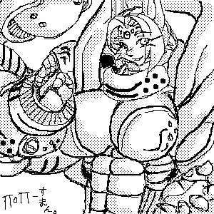 Rating: Safe Score: 0 Tags: 1:1 abs anthro armor biceps big_breasts biped black_and_white boob_armor breasts clothed clothing digital_media_(artwork) e621 felid female hair halftone hyper japanese_text jmadoc kemono low_res mammal monochrome muscular muscular_anthro muscular_female oekaki simple_background smile solo text translated white_background User: bunchy7s