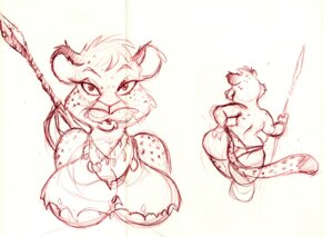 Rating: Questionable Score: 0 Tags: anthro big_breasts breasts cheetah dutch_(artist) e621 felid feline female genzia mammal melee_weapon polearm solo spear tail weapon wide_hips User: bunchy7s