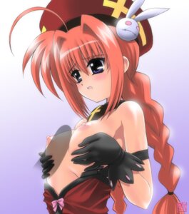 Rating: Explicit Score: 0 Tags: breasts female gloves kamogawa_tanuki lyrical_nanoha mahou_shoujo_lyrical_nanoha rule34 topless vita User: bunchy7s