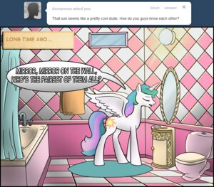 Rating: Safe Score: 0 Tags: ask_blog az-pekt bathtub blue_hair brush curtains cutie_mark dialogue e621 english_text equid equine eyes_closed feathered_wings feathers female feral friendship_is_magic fur hair hasbro horn horse inside light mammal mat mirror multicolored_hair my_little_pony mythological_creature mythological_equine mythology nude open_mouth parody pink_hair princess_celestia_(mlp) purple_hair side_view solo speech_bubble sun teal_hair text text_box toilet toony towel white_body white_feathers white_fur winged_unicorn wings User: bunchy7s