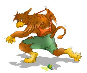 Rating: Safe Score: 0 Tags: 6:5 anthro avian beak beverage bottomwear claws clothing cola e621 feathered_wings feathers gryphon kuma male mythological_avian mythological_creature mythology pants paws shirt simple_background soda solo tail topwear transformation white_background wings User: bunchy7s