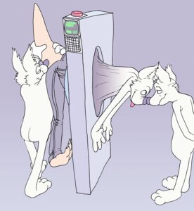 Rating: Safe Score: 0 Tags: 3_toes anthro assimilation butt character_in_the_abstract character_transformation clone e621 eye_contact feet group looking_at_another machine male nose_to_nose number percentage round_nose simple_background smile swatcher swatcher_(character) tail tf_into_fictional_character toes tooner toonification toony transformation transformation_ring trio twinning what User: bunchy7s