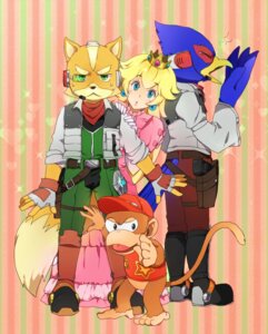 Rating: Safe Score: 0 Tags: :< >:< anthro arm_grab avian azkn bangs beak belt bent_arm bent_legs bird blonde_hair blue_body blue_eyes blue_feathers butt canid canine closed_frown clothing crossover crown diddy_kong donkey_kong_(series) e621 ear_piercing electronics extended_arms falco_lombardi feathers female fox fox_mccloud frown gloves green_eyes group hair hand_on_another's_shoulder hand_on_arm hand_on_shoulder handwear hat headgear headphones headset headwear human jewelry leaning_on_another legs_together long_hair looking_at_viewer male mammal mario_bros mouth_closed nintendo open_beak open_mouth piercing princess princess_peach raised_hand royalty scarf shoulder_grab small_mouth spread_fingers standing star_fox straight_legs super_smash_bros. tail thin_tail wavy_tail weapon yawn User: bunchy7s