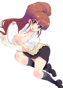 Rating: Questionable Score: 0 Tags: apron black_legwear blush bra bra_pull breasts breasts_out brown_eyes brown_hair female female_only footwear human kneehighs large_breasts legs lingerie long_hair looking_at_viewer lying matsumoto_noriyuki nipples on_side open_clothes open_mouth open_shirt payot ponytail rule34 shirt sideways simple_background sketch skirt smile socks solo taneshima_popura tied_hair tray underwear very_long_hair waitress white_shirt working!! User: bunchy7s