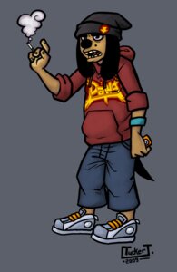 Rating: Safe Score: 0 Tags: 2009 4_fingers anthro apple_inc. beanie biped black_nose canid canine canis cigarette clothing domestic_dog e621 electronics eyebrows fingers floppy_ears footwear hat headgear headwear ipod male mammal markings mole_(marking) portable_music_player shoes short_tail sneakers solo tail thick_eyebrows tuckdawg wristband User: bunchy7s