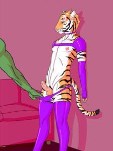 Rating: Explicit Score: 0 Tags: 2014 ajonny anthro armwear balls clothed clothing crossdressing duo e621 elbow_gloves erection faceless_character faceless_male felid femboy fur furniture genitals gloves handwear hi_res male mammal orange_body orange_fur pantherine penis sofa tiger undressing User: bunchy7s