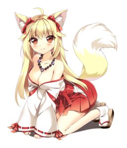 Rating: Safe Score: 0 Tags: accessory ahoge animal_humanoid asian_clothing blonde_hair blush bow_(feature) bow_accessory bow_ribbon breasts canid canid_humanoid canine canine_humanoid cleavage clothed clothing e621 east_asian_clothing female footwear fox fox_humanoid fox_tail fur hair hair_accessory hair_bow hair_ribbon humanoid japanese_clothing jewelry kneeling long_hair looking_at_viewer mammal mammal_humanoid miko_outfit necklace off_shoulder red_eyes ribbons sandals shoes simple_background smile solo vanilla_(shade) white_background yellow_body yellow_fur User: bunchy7s