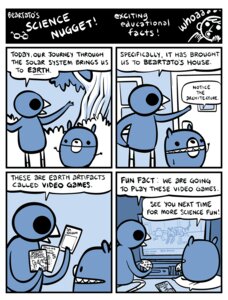 Rating: Safe Score: 0 Tags: 2011 ambiguous_gender anthro avian beak bear beartato bird comic dialogue duo e621 english_text gaming humor mammal nedroid reginald_(nedroid) science speech_bubble text User: bunchy7s