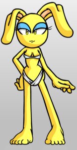 Rating: Questionable Score: 0 Tags: 5_toes anthro clothed clothing e621 eulipotyphlan eyeshadow fan_character feet female hedgehog humanoid_feet joy_(takuto_shindou) lagomorph leporid makeup mammal noseless plantigrade rabbit sega skimpy solo sonic_the_hedgehog_(series) takuto_shindou_(artist) toes yellow_body yellow_eyes User: bunchy7s