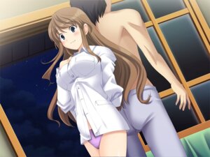 Rating: Questionable Score: 0 Tags: arm_behind_back black_hair blue_eyes blush breasts brown_hair cleavage closed_mouth dutch_angle female game_cg hand_behind_back hand_on_breasts happy human koi_to_mizugi_to_taiyo_to large_breasts long_hair looking_down male night nipples no_pants panties pants pose pov rule34 shirt shirtless short_hair sky smile star stars tanline trees underwear white_shirt window User: bunchy7s