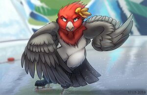 Rating: Safe Score: 0 Tags: 2014 accessory action_pose anthro avian beak biped bird blue_eyes chest_tuft clothing digital_media_(artwork) e621 feathered_wings feathers female flower flower_in_hair footwear front_view fur grey_body grey_feathers hair hair_accessory ice ice_skates ice_skating ifus looking_at_viewer plant pose realistic_wings red_body red_feathers shoes solo tuft wings User: bunchy7s