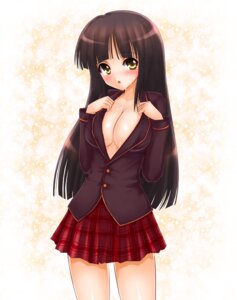 Rating: Explicit Score: 0 Tags: black_hair blush breasts cleavage cum female large_breasts long_hair open_mouth rule34 skirt tetora unbuttoned yellow_eyes User: bunchy7s