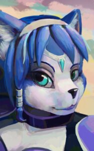 Rating: Safe Score: 0 Tags: 5:8 anthro blue_body blue_fur blue_hair bust_portrait canid canine e621 female flight_suit fox fur hair krystal_(star_fox) looking_at_viewer mammal nintendo portrait smile solo star_fox uzuoh white_body white_fur User: bunchy7s