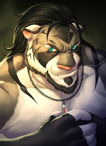 Rating: Safe Score: 0 Tags: beard black_hair blue_eyes clothed clothing dazen_(character) dxsinfinite e621 facial_hair felid hair jewelry male mammal necklace pantherine pink_nose solo stripes tiger topless User: bunchy7s