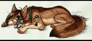 Rating: Safe Score: 0 Tags: 2010 :3 brown_hair canid canine duo e621 eyes_closed female feral garury_kai green_eyes hair male mammal short_hair simple_background tail white_background young young_feral User: bunchy7s