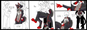 Rating: Explicit Score: 0 Tags: 2013 animal_genitalia anthro balls canid canine canis clothing dialogue duo e621 english_text eyewear genitals goggles hi_res human latex male mammal mxl mxl_(mxl) penis penis_tip sheath spiderwusky suit tail text transformation wolf User: bunchy7s