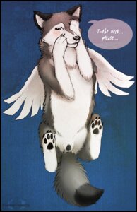 Rating: Explicit Score: 0 Tags: abstract_background anatomically_correct anatomically_correct_genitalia anatomically_correct_vulva animal_genitalia animal_vulva black_border black_nose border canid canine canine_genitalia canine_vulva canis claws countershading dialogue dipstick_tail e621 english_text feathered_wings feathers feet female feral genitals hindpaw looking_at_viewer mammal markings multicolored_tail paper-wings pawpads paws presenting presenting_vulva shy simple_background solo speech_bubble spread_legs spreading submissive tail tail_markings talking_feral text vulva wings wolf User: bunchy7s