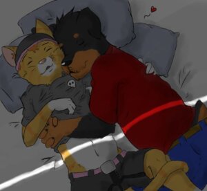 Rating: Questionable Score: 0 Tags: anthro bed belt black_body black_fur bottomwear canid canine canis clothed clothing domestic_cat domestic_dog duo e621 eyes_closed felid feline felis fully_clothed fur furniture gloves_(marking) hair hat headgear headwear heart_symbol high-angle_view hug light male male/male mammal markings mastiff midriff molosser orange_body orange_fur orange_hair pillow romantic romantic_couple rotten_willy rottweiler shirt shorts sleeping tail tail_between_legs topwear upchuck upchuck_and_rotten_willy white_body white_fur yellow_body yellow_fur User: bunchy7s Rating: Questionable Score: 0 Tags: anthro bed belt black_body black_fur bottomwear canid canine canis clothed clothing domestic_cat domestic_dog duo e621 eyes_closed felid feline felis fully_clothed fur furniture gloves_(marking) hair hat headgear headwear heart_symbol high-angle_view hug light male male/male mammal markings mastiff midriff molosser orange_body orange_fur orange_hair pillow romantic romantic_couple rotten_willy rottweiler shirt shorts sleeping tail tail_between_legs topwear upchuck upchuck_and_rotten_willy white_body white_fur yellow_body yellow_fur User: bunchy7s