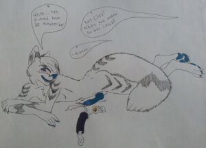 Rating: Explicit Score: 0 Tags: animal_genitalia anthro biped blue_penis blush bodily_fluids canid canine chevron_(chevronfox) chevron_(marking) chevronfox cum cum_pool dialogue e621 english_text erection fox genital_fluids genitals knot lying male mammal markings nude on_front orgasm penetrable_sex_toy penis sex_toy sheath solo tail text User: bunchy7s