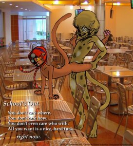 Rating: Explicit Score: 0 Tags: anthro balls cafeteria duo e621 english_text erection eyewear ezalias female female_penetrated furniture genitals glasses inside male male/female male_penetrating male_penetrating_female nude on_table penetration penile penile_penetration penis penis_in_vagina pigtails public public_sex sex table tail text vaginal vaginal_penetration young young_anthro User: bunchy7s