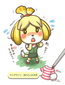 Rating: Questionable Score: 0 Tags: animal_crossing anthro blush bodily_fluids bottomwear canid canine canis clothing dialogue disembodied_hand domestic_dog e621 embarrassed female forced gameplay_mechanics grass hair isabelle_(animal_crossing) jamesjoji japanese_text mammal nintendo pencil_skirt plant shaking_head shih_tzu simple_background skirt solo stylus sweat sweatdrop tail tail_motion talking_to_viewer text text_box toy_dog translated white_background User: bunchy7s