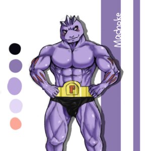 Rating: Safe Score: 0 Tags: 1:1 abs blush clothed clothing e621 front_view generation_1_pokemon hands_on_hips humanoid looking_away machoke male muscular muscular_humanoid muscular_male nintendo pecs pokemon pokemon_(species) pose smile solo standing topless せいとら User: bunchy7s