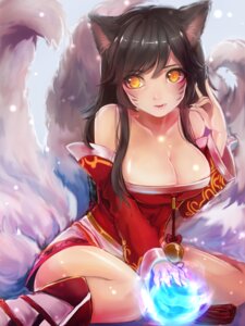 Rating: Safe Score: 0 Tags: 2013 3:4 ahri_(lol) animal_humanoid armwear bare_shoulders breasts brown_hair canid canid_humanoid canine canine_humanoid cleavage clothed clothing collarbone detached_sleeves e621 facial_markings fangs female fingernails fox fox_humanoid fox_tail hair head_markings hi_res humanoid league_of_legends lips long_hair maipou_(maihana) mammal mammal_humanoid markings multi_tail nails pupils riot_games slit_pupils solo tail teeth tencent yellow_eyes User: bunchy7s