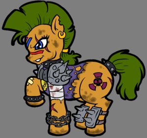 Rating: Safe Score: 0 Tags: 2011 accessory alpha_channel alternate_universe anklet armor bandage bite_mark blood blood_stain blue_eyes bodily_fluids bodypaint bone bracelet chain clothing crossover cutie_mark demien dirty e621 ear_piercing earth_pony equid equine eyelashes face_paint fallout fallout_equestria fan_character female feral fur furgonomics green_hair grin hair hasbro hazard_symbol horse jewelry legband mad_max_2_the_road_warrior mammal microsoft mohawk my_little_pony pauldron piercing pony radiation_symbol raider_(fallout) scar simple_background skull smile solo spiked_anklet spiked_legband spikes symbol tail tail_accessory tailband torn_clothing transparent_background wez_(mlp) wounded yellow_body yellow_fur User: bunchy7s