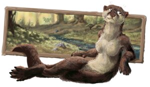 Rating: Questionable Score: 0 Tags: anthro border breasts claws e621 featureless_breasts featureless_crotch female grass keaze mammal mustelid nude otter painting_(object) plant river rock solo tail tree water white_border User: bunchy7s