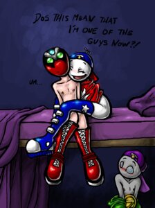 Rating: Explicit Score: 0 Tags: 2000s_and_2010s_style 3boys blush blushing coach_z cuddling gumon homestar homestar_runner implied_sex male male_only rule34 strong_bad tagme User: bunchy7s