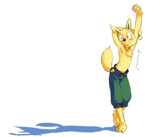 Rating: Safe Score: 0 Tags: 3_toes anthro barefoot biped blush bottomwear canid canine chest_tuft clothed clothing crimsonrabbit e621 feet fox front_view fur kaiketsu_zorori male mammal pants raised_arm raised_tail simple_background solo stretching tail toes topless tuft white_background yellow_body yellow_fur zorori User: bunchy7s