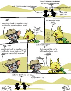 Rating: Explicit Score: 0 Tags: aliasing american_opossum anthro argon_vile bamga clothing comic dialogue digital_media_(artwork) duo e621 english_text fur gaius_(argon_vile) grey_body grey_fur hat headgear headwear male male/male mammal marsupial multiple_scenes profanity red_eyes reptile scalie tail text turtle virginia_opossum wereturtle yellow_body User: bunchy7s