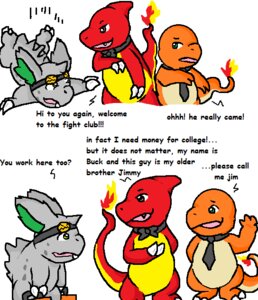 Rating: Safe Score: 0 Tags: accessory bow_(feature) bow_tie briefcase brown_eyes charmander charmeleon comic dialogue e621 english_text eyewear falling fire flaming_tail generation_1_pokemon goggles green_eyes grey_body group guil_bunny_(artist) kishin_the_nidoran male multiple_scenes necktie nidoran nidoran♂ nintendo orange_body orange_skin pokemon pokemon_(species) red_body scalie simple_background tail text white_background User: bunchy7s