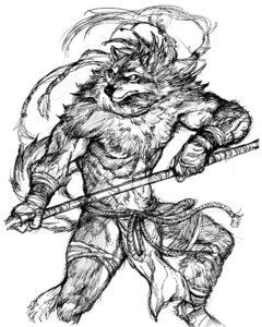 Rating: Questionable Score: 0 Tags: abs anthro biceps biped bottomwear braided_hair canid canine canis chest_tuft clothed clothing e621 emboss0320 fur hair kemono loincloth male mammal melee_weapon monochrome muscular muscular_anthro muscular_male pecs polearm pose sketch solo spear standing topless tuft weapon wolf User: bunchy7s
