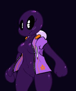 Rating: Questionable Score: 0 Tags: 5:6 alien breasts clothing e621 female humanoid mangneto naturally_censored not_furry purple_body smile solo standing User: bunchy7s