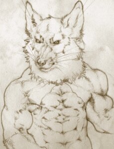 Rating: Safe Score: 0 Tags: abe_groter abs anthro biceps canid canine canis e621 male mammal monochrome muscular muscular_anthro muscular_male pecs sepia simple_background sketch solo whiskers wolf User: bunchy7s