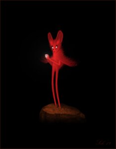 Rating: Safe Score: 0 Tags: ambiguous_gender black_background border e621 light low_res orange_border red_body rock sehkran simple_background solo unknown_species User: bunchy7s