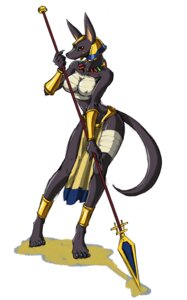 Rating: Safe Score: 0 Tags: 2009 anklet anthro anubian_jackal barefoot biped bottomwear canid canine canis claws clothed clothing crotch_apron e621 egyptian egyptian_clothing egyptian_headdress feet female headdress headgear headwear jackal jewelry kiya_(artist) loincloth mammal melee_weapon midriff necklace nemes_(clothing) nipple_outline polearm red_eyes shendyt simple_background skimpy solo spear staff tail toe_claws weapon white_background User: bunchy7s
