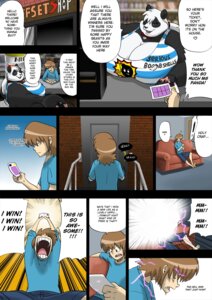 Rating: Safe Score: 0 Tags: 2011 anthro bear biped blue_eyes brown_hair city clothed clothing colored detailed_background dialogue duo e621 english_text female female_anthro gambling giant_panda gillpanda gillpanda_(character) greeting hair heart_symbol hi_res human lottery_ticket male mammal nipple_outline serious_sam speech_bubble text topwear User: bunchy7s