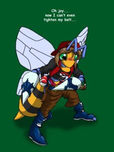 Rating: Safe Score: 0 Tags: 3:4 ambiguous_gender anthro arthropod beedrill blush brooke_(lunarkeys) brown_hair catmonkshiro clothing comic_sans e621 english_text eyebrows generation_1_pokemon green_background green_eyes hair hymenopteran insect insect_wings looking_at_hand nintendo no_sclera pokeball pokemon pokemon_(species) pokemorph raised_inner_eyebrows simple_background solo standard_pokeball text torn_clothing transformation verbal_reaction_to_tf wings User: bunchy7s