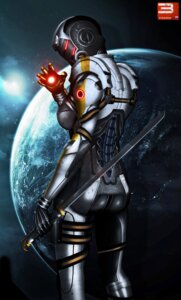 Rating: Safe Score: 0 Tags: armor bioware cerberus_armor e621 electronic_arts female headgear helmet hi_res human mammal mass_effect melee_weapon not_furry rear_view solo sword unknown_artist weapon User: bunchy7s
