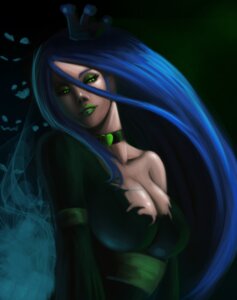 Rating: Safe Score: 0 Tags: 2012 alternate_species arthropod blue_hair breasts changeling_(mlp) choker clothing dclzexon dress e621 eyeshadow female friendship_is_magic green_eyes green_eyeshadow green_lips green_lipstick hair hasbro heart_symbol hi_res human human_only humanized jewelry lips lipstick long_hair looking_at_viewer makeup mammal my_little_pony necklace not_furry pupils queen_chrysalis_(mlp) slit_pupils solo torn_clothing User: bunchy7s